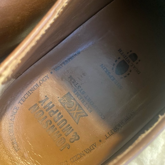 Johnston & Murphy Beautiful Tan Genuine Sheepskin Leather Slip-On Loafers. main image 4